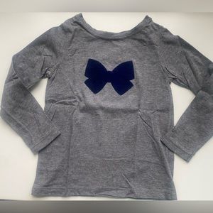 Jacadi Grey Long Sleeve Bow Top - Size 4 years